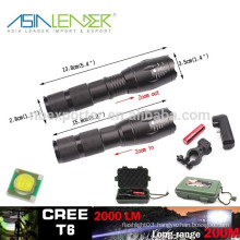 T6 /10W-2000 Lumens, Rechargeable Tactical LED Flashlight